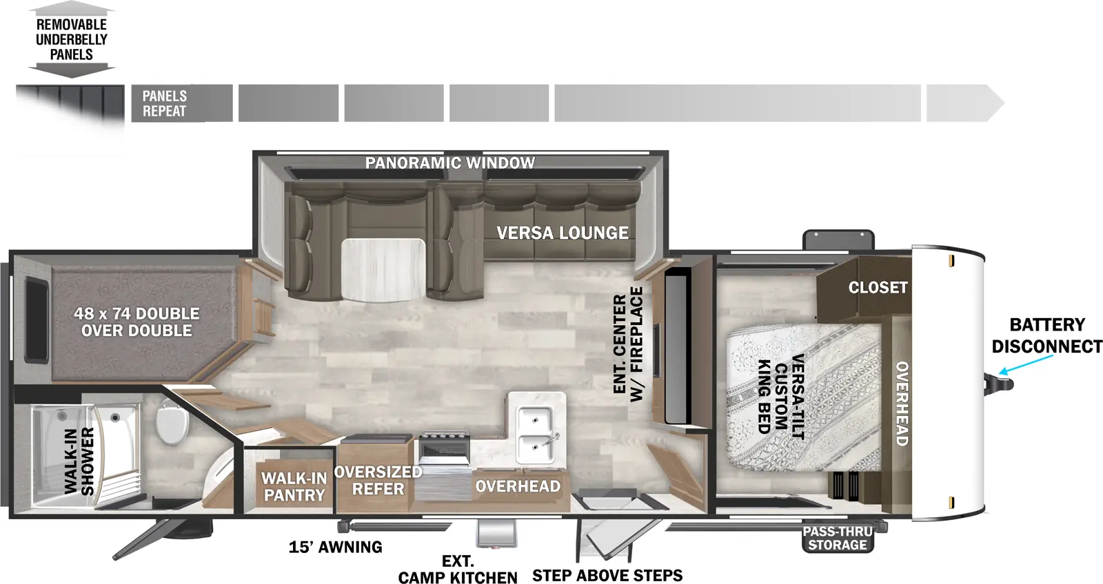 X Lite 263BHXL Floorplan